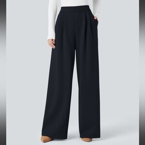 NWT HALARA Deep Blue Wide Leg Work Pants - Size XS